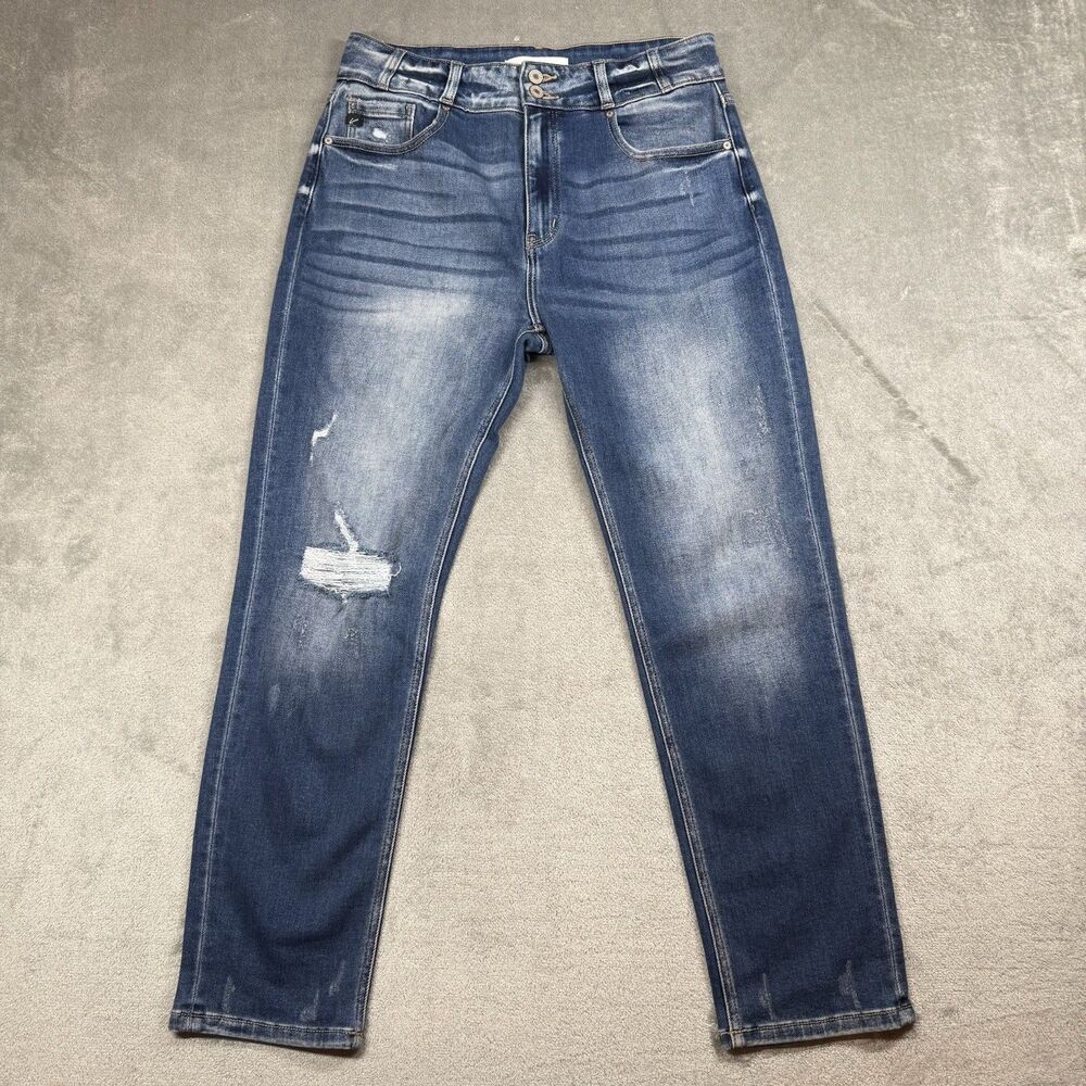 KanCan Jeans Womens 13/30 Blue High Rise Skinny Distressed Stretch Denim KC9253D